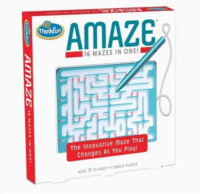Thinkfun AMAZE 16 Mazes In One •Single Player Maze Game •Sealed Brand NEW - Image 1 of 3