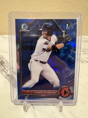 2022 Bowman Chrome Draft Sapphire #BDC-49 - Chase Delauter 1st Bowman - Image 1 of 2