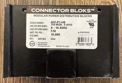 NSI AM-P1-H6 Modular Power Distribution Block - Image 1 of 2