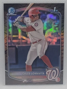2025 Bowman Chrome Caleb Lomavita 1st Bowman Reptilian Nationals - Picture 1 of 2