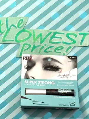 Cola adesiva Kiss Strip Lash Couture PRETA KLCGL02 super forte fixação CAIXA LACRADA - Imagem 1 de 4