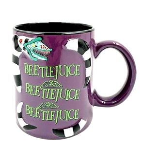 Halloween Beetlejuice Beetlejuice Beetlejuice Sand Worm Purple Mug 18.5oz - Picture 1 of 8