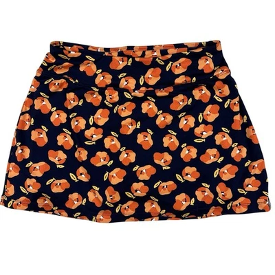 Title Nine Majestic Skort Azul Naranja Floral XS Tenis Deportes Pickelball Golf Foto 1 de 4
