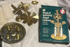 NEU Vintage Hearthside Magical Spinning Angel Glockenspiel 8 Kerzen Weihnachten - Bild 1 von 7