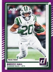 2025 Donruss Breece Hall Purple Press Proof #292 New York Jets - Picture 1 of 2