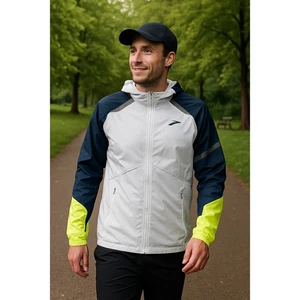 Brooks Run Visible Convertible Jacket Colorblock Herren Gr. S Full Zip Hooded NEU - Bild 1 von 11
