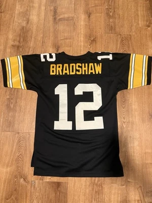 Camiseta deportiva retro Mitchell & Ness 1976 Terry Bradshaw Pittsburgh Steelers   Foto 1 de 4
