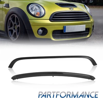 Fit 2007-2015 Mini Cooper Upper Lower Hood Molding Grille Trim Set Glossy Black - Imagem 1 de 4