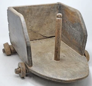 Antique Wooden Baby's Toy Cart Original Old Unique Piece Fine Hand Crafted - Picture 1 of 8