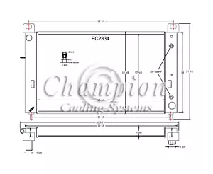 Alliant Champion 2 Row All Aluminum Radiator for 2000 - 2006 GMC Yukon #EC2334 - Bild 1 von 4