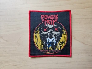 POWER TRIP, FOLTER DER SEELE, ROTER BORDÜRE AUFNÄHEN GEWEBTER PATCH - Bild 1 von 1