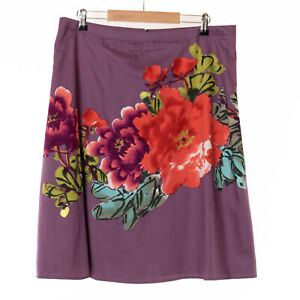 Women's NOA NOA Purple Floral Skirt Size L