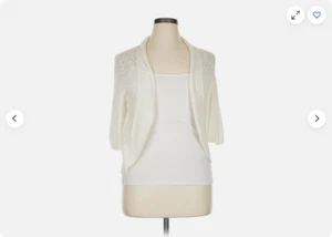 Leo & Nicole Women Cardigan only (White, MEDIUM) NWT - Picture 1 of 3