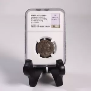 Egypt, Alexandria Vespasian, AD 69-79 NGC VF ***Rev Tye's Stache*** #7014 - Picture 1 of 4