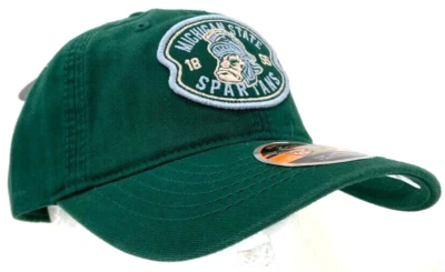 NEW Michigan State MSU Spartans 1855 Zephyr Adjustable Chino Cap Hat Green OS - Image 1 of 4