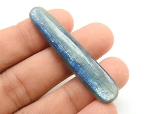 Blue Kyanite Oval Shape Cabochon Loose Handmade Gemstone For Making Jewelry - Picture 1 of 8