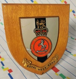 Hand Painted Vintage Mess Plaque Royal West Kent - Picture 1 of 5