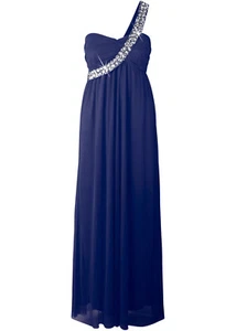 Maxikleid mit One-Shoulder-Optik und Pailletten-Schärpe Gr. 36 - Bild 1 von 1