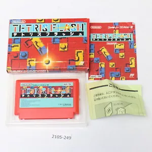 NES FC Tetris flash Boxed Working NTSC-J Japan 2105-249 ' - Picture 1 of 7