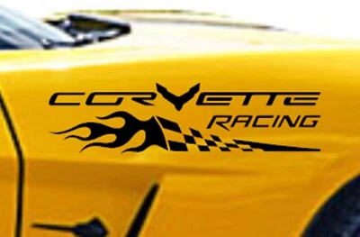 NUEVO diseño CORVETTE RACING coche rayas calcomanía de vinilo cantidad 2 (se adapta a Chevy Corvette C6) Foto 1 de 4