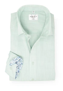 Camisa de negocios Marvelis para hombre manga larga sin hierro ajuste moderno, monocromática, New Kent - Imagen 1 de 4