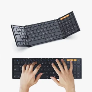 Foldable Bluetooth Keyboard with Numeric Keypad – Portable Wireless Full-Size - Picture 1 of 13