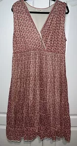 Max Studio Dress Strawberry Fruit Sleevelss Chiffon Midi Plus 2x Cottage Core - Picture 1 of 14