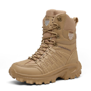 Men Military Leather Boots Special Force Tactical Desert Combat Ankle Boots 