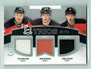 12 13 UD The Cup Trios  Ilya Kovalchuk--Adam Henrique--Adam Larsson  /25 Jerseys