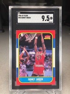 1986 Fleer Sidney Green #40 - SGC 9.5 - Chicago Bulls