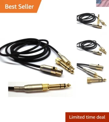 Premium 2m Audio Cable Upgrade for AKG & Pioneer Headphones with Braided Design - Image 1 of 4