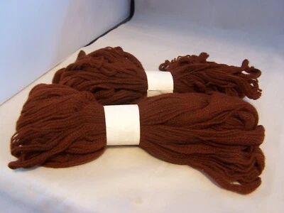 Hilo de lana - Lote de 2 sin etiquetar - Marrón - Nuevo Foto 1 de 3