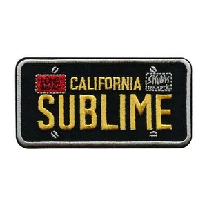 Sublime California License Plate Patch Coast Rock Band Embroidered Iron On - Picture 1 of 2
