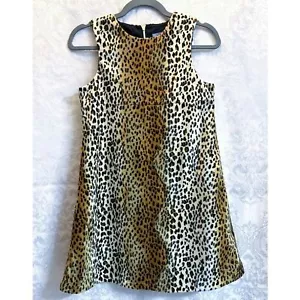 The Children’s Place Girls Animal Print Faux Fur Sleeveless Lined Dress Size 14 - Picture 1 of 7