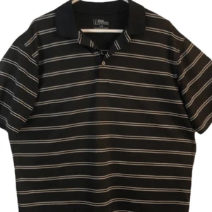 PGA Tour men’s golf polo Size Large shirt black and white stripe short sleeve - Picture 1 of 5