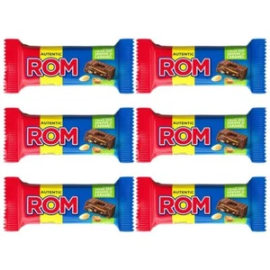 Autentica Tavoletta di Cioccolato ROM con Crema Rum, Arachidi e Caramello 6 Barrette x 29g cadauna - Foto 1 di 1