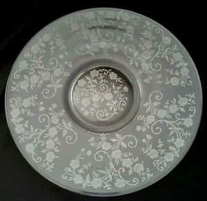 VTG FOSTORIA BUTTERCUP SANDWICH PLATE PLATTER 11" ETCHED - Picture 1 of 2