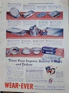 Taza de aluminio Wear-ever 1953 pastel pastel pastel pastel pastel de carne anuncio de hornear de colección - Imagen 1 de 1