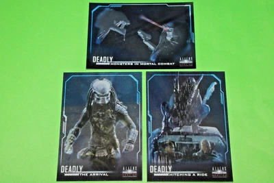 2007 Alien vs Predator REQUIEM AVP DEADLY FOIL BOX TOPPER 3 INSERT Card Set - Image 1 of 4