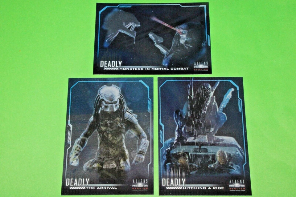 2007 Alien vs Predator REQUIEM AVP DEADLY FOIL BOX TOPPER 3 INSERT Card Set - Image 1 of 4