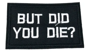 Patch Sew On Take Off Embroidered Clothing Hats Jackets Coat  Sign Message A423 - Picture 1 of 4