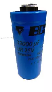 Vishay 33000uF 25VDC Aluminium Elektrolytkondensator 12V Netzteil Auto Audio - Bild 1 von 1