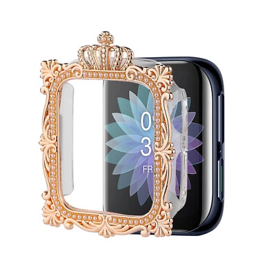 Bling Pearl Bumper Case for Apple Watach 40/41/44/45mm Protective Face Cover