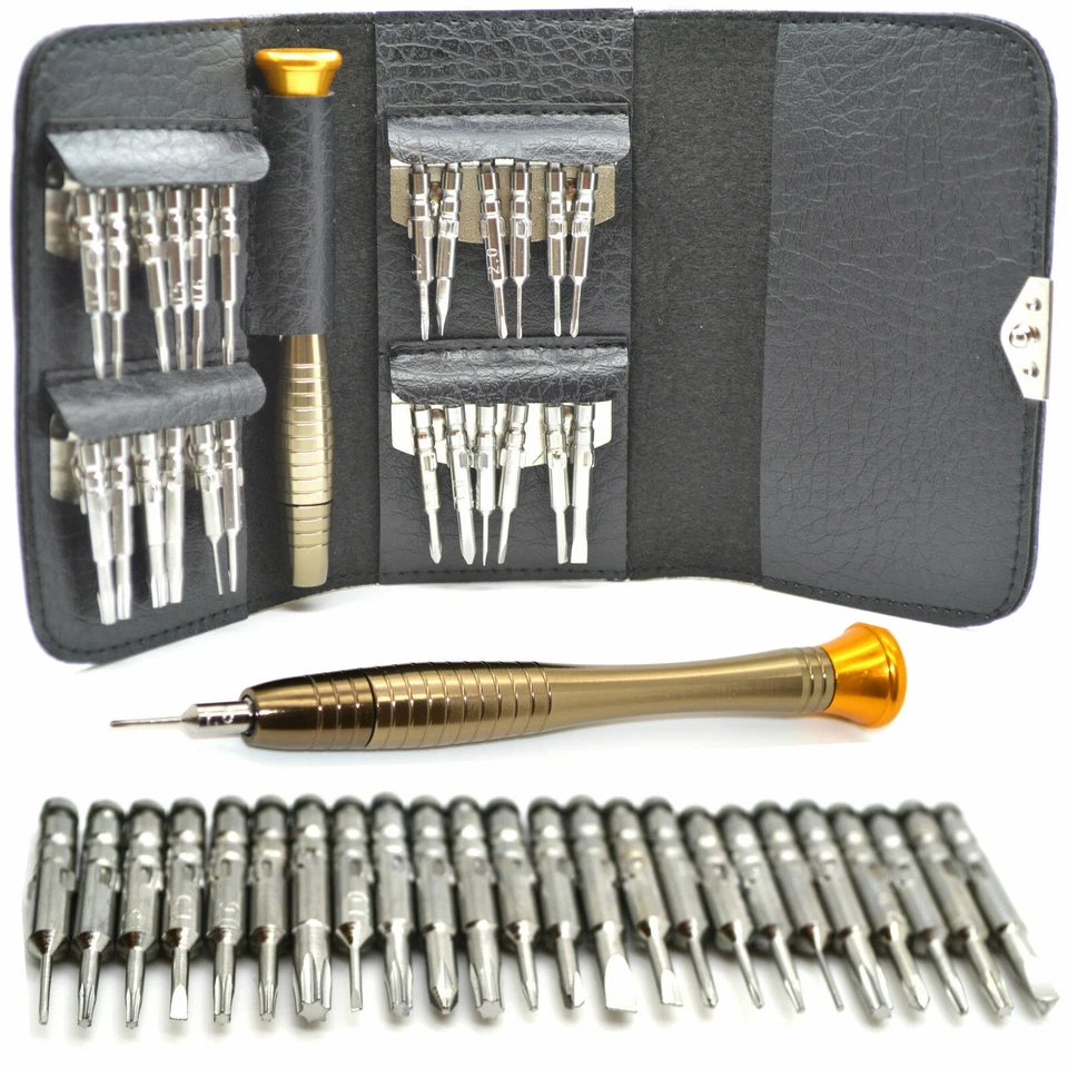 Mobile Phone 25 in 1 Repair Tool Kit Screwdriver Set iPhone iPod iPad Samsung UK - Image 1 of 4