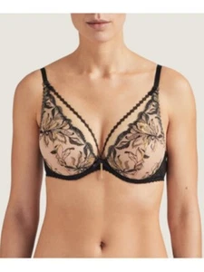 Aubade Paris Encre de Chine Triangle Plunge Bra Black 32C - Picture 1 of 1