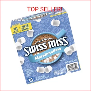 Mezcla de cacao caliente Swiss Miss chocolate con malvaviscos, paquetes de cacao caliente de 30 unidades - Imagen 1 de 2
