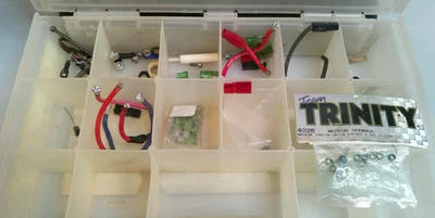 RC Car Parts Lot Tools Wires Springs Team Trinity Vintage Mixed Lot - Image 1 of 3