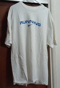 NIKE TSHIRT WHITE XL RUNNING SWOOSH - Picture 1 of 3