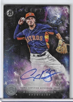 2016 BOWMAN INCEPTION ALEX BREGMAN ON CARD AUTO ASTROS PROSPECT #PA-ABR - Image 1 of 2