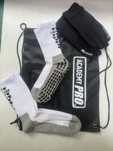 Kit de entrenamiento y partido de fútbol con agarre calcetines guantes bolsa - Imagen 1 de 5
